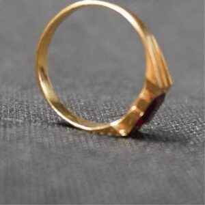 22k gold red stone ring for men