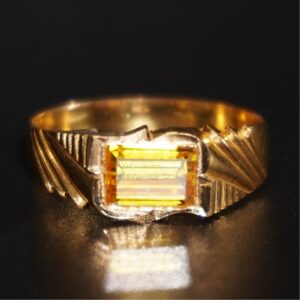 916 gold feather touch ring for men