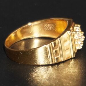22k yellow gold casting ring for men