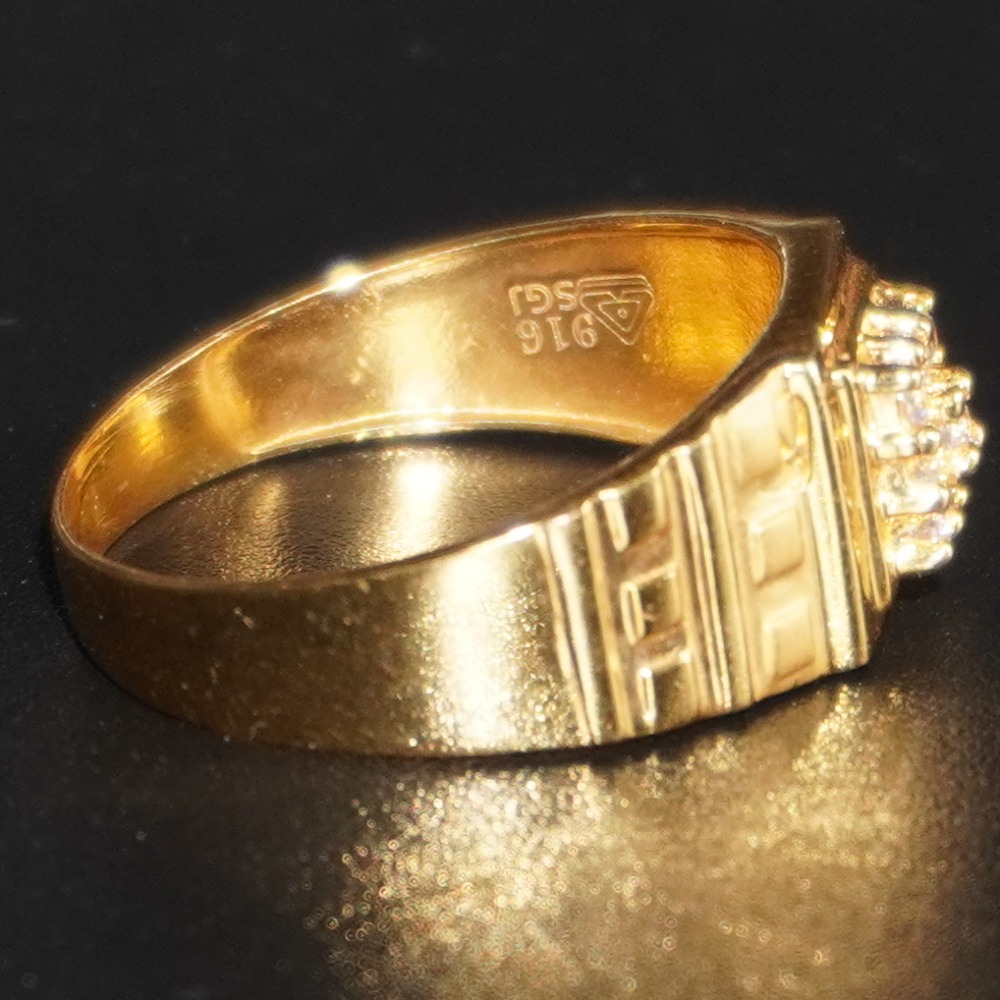 22k yellow gold casting ring for men
