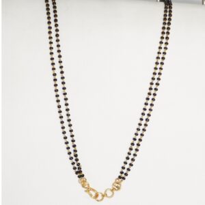 916 gold black stone mangalsutra for women