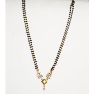 916 gold black stone mangalsutra for women