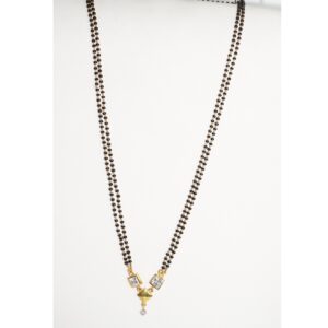 916 gold black stone mangalsutra for women