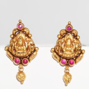 916 gold traditional handmade black polish earrings