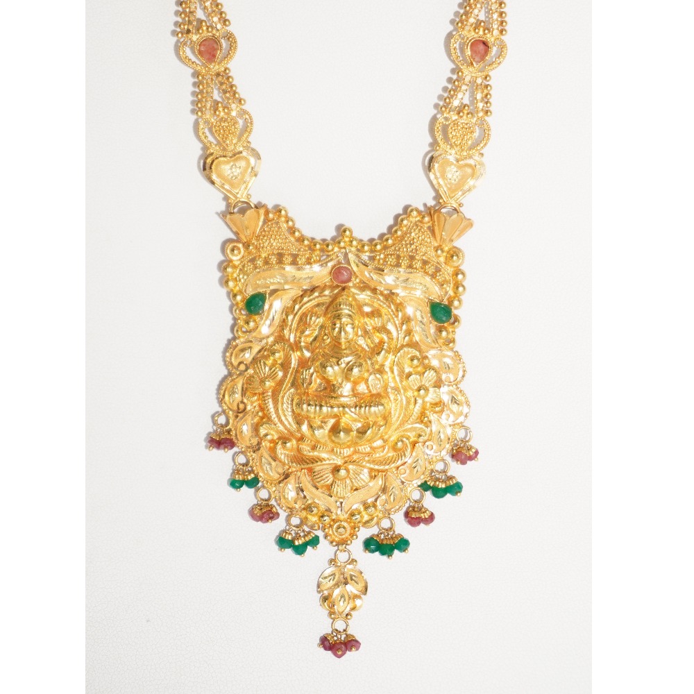 916 gold traditional long necklace