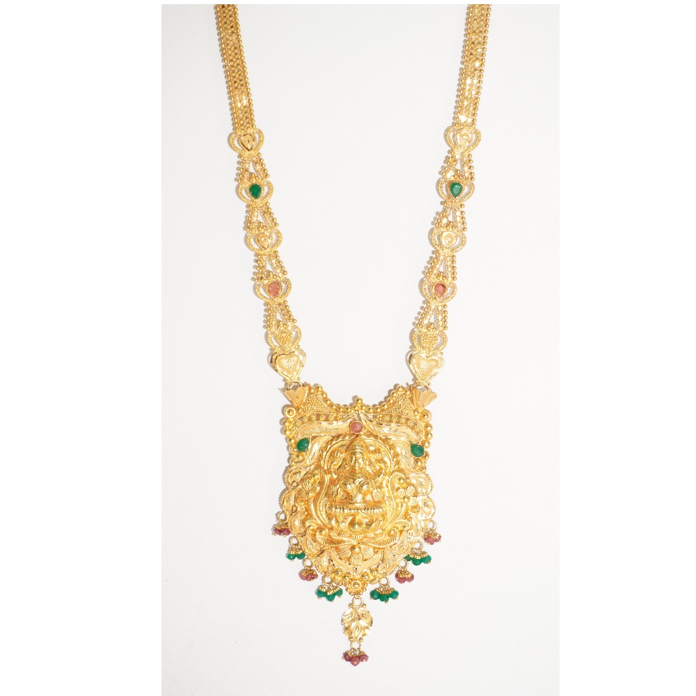 916 gold traditional long necklace