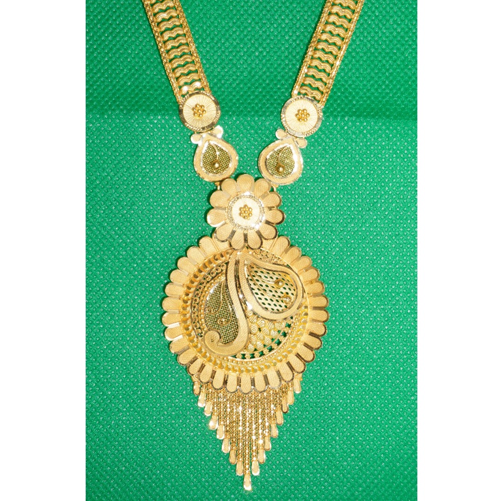 916 gold Round classic Design long necklace