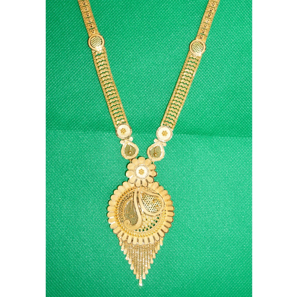 916 gold Round classic Design long necklace