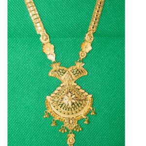 22k yellow gold plain necklace for women