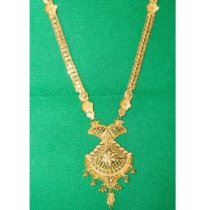 22k yellow gold plain necklace for women