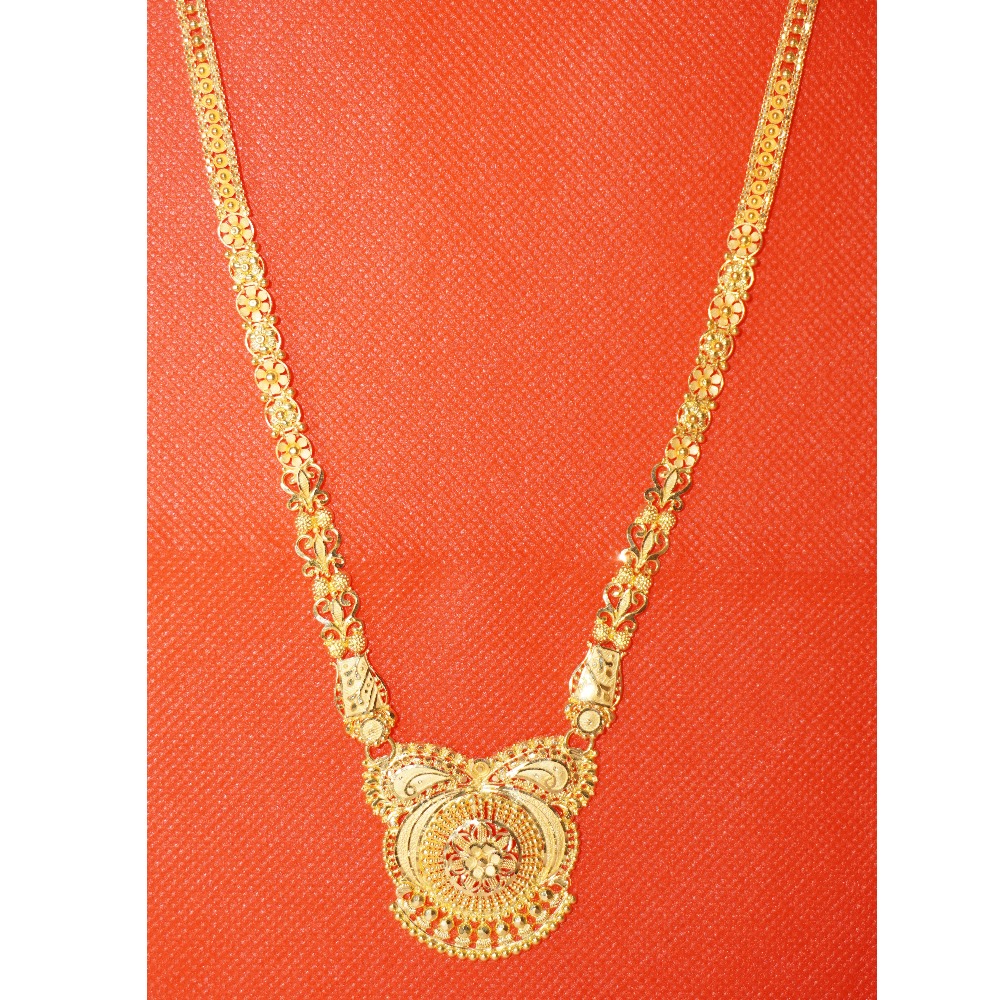 916 gold handmade fancy desgin long necklace