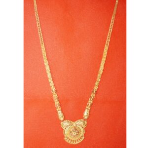 916 gold handmade fancy desgin long necklace