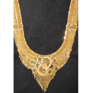 916 gold plain Wedding long necklace