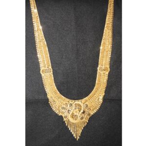 916 gold plain Wedding long necklace