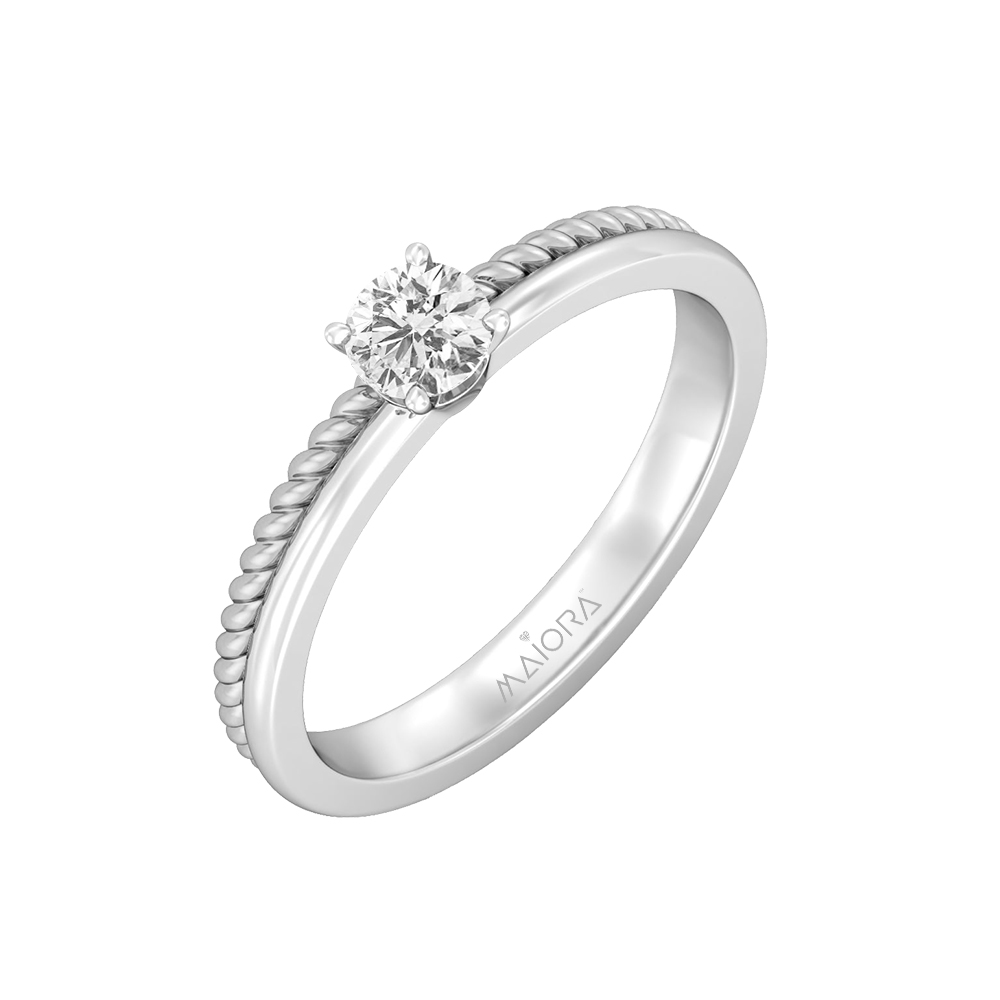 Diamond Simple Ring MDR103 - Image 4
