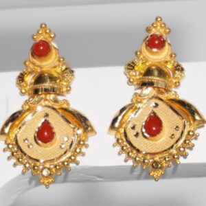 916 gold traditional earrings for women