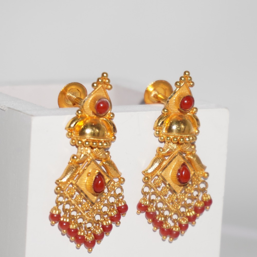 22k gold Graceful earrings for women