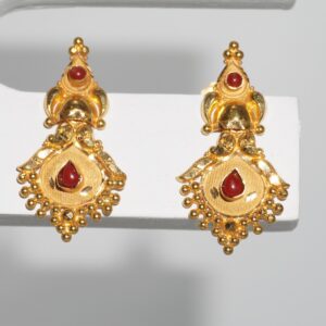 916 gold classic earrings For women