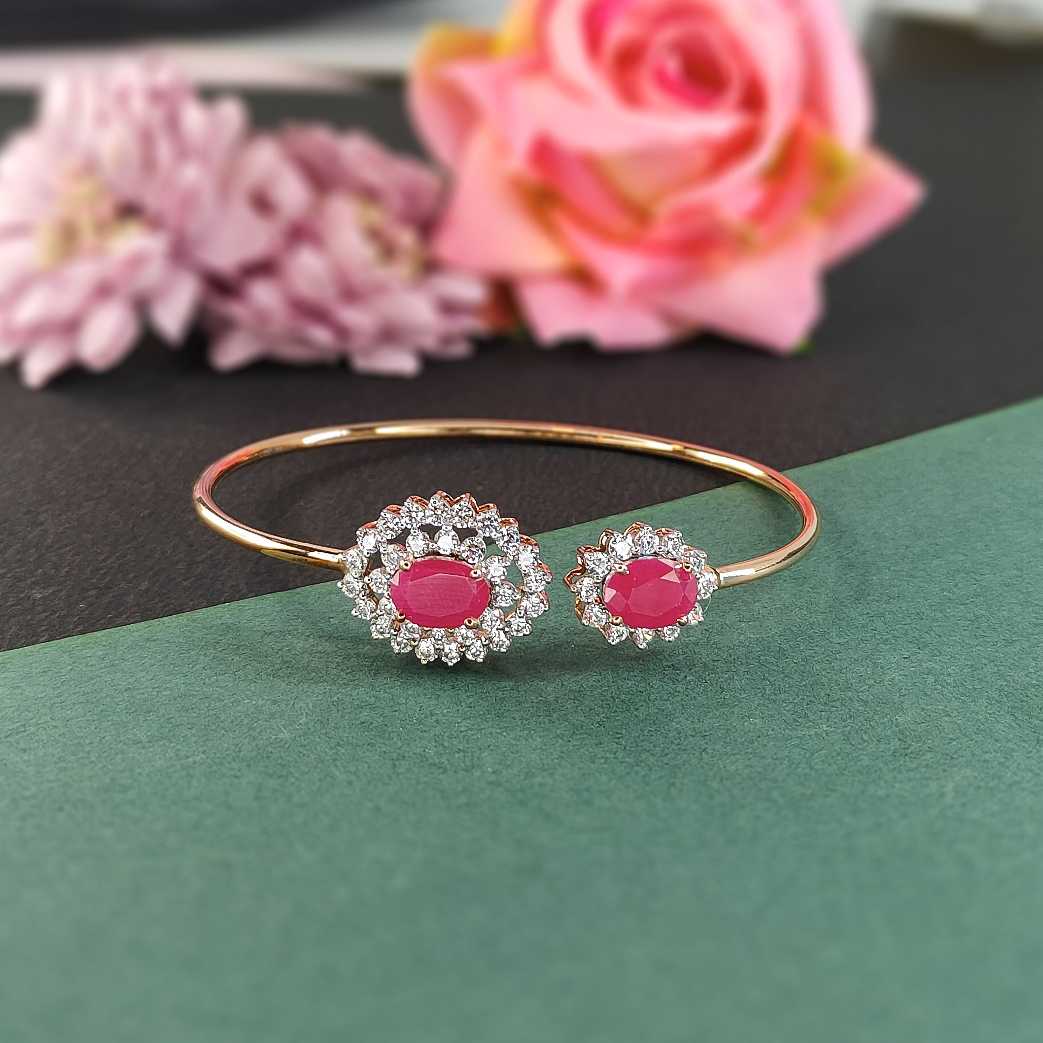 Sparkling Diamond 14k Gold Bracelet