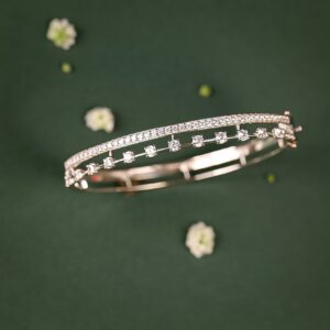 Modern Daily Wear Gold And Diamond Bracelet