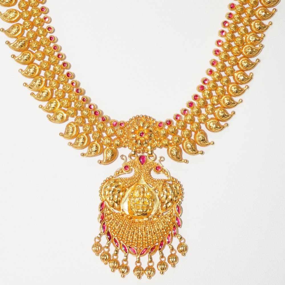22kt yellow gold modern  design long hara for women