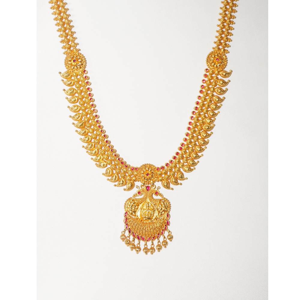 22kt yellow gold modern  design long hara for women