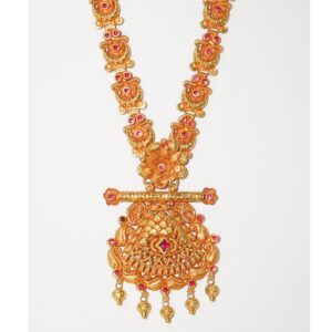 22kt yellow antique bridal long hara for women