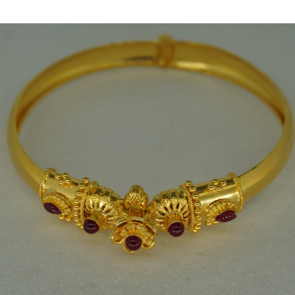 916 Gold Fancy Bangles For Women