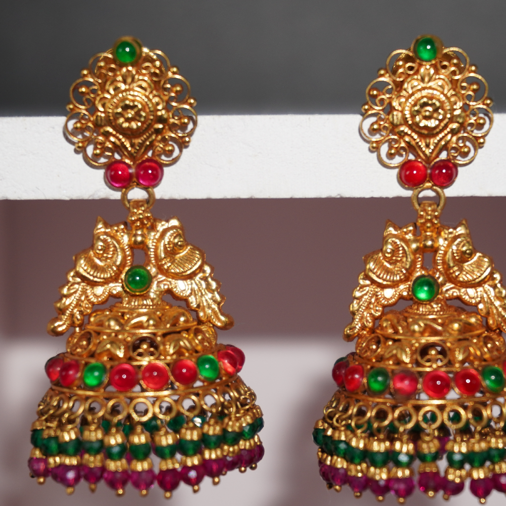 22k Gold Antique Jhumki