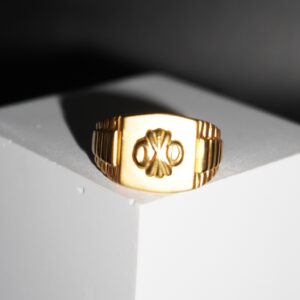916 Gold Plain Traditional Ring