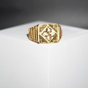 916 Gold Yellow Plain Traditional Ring