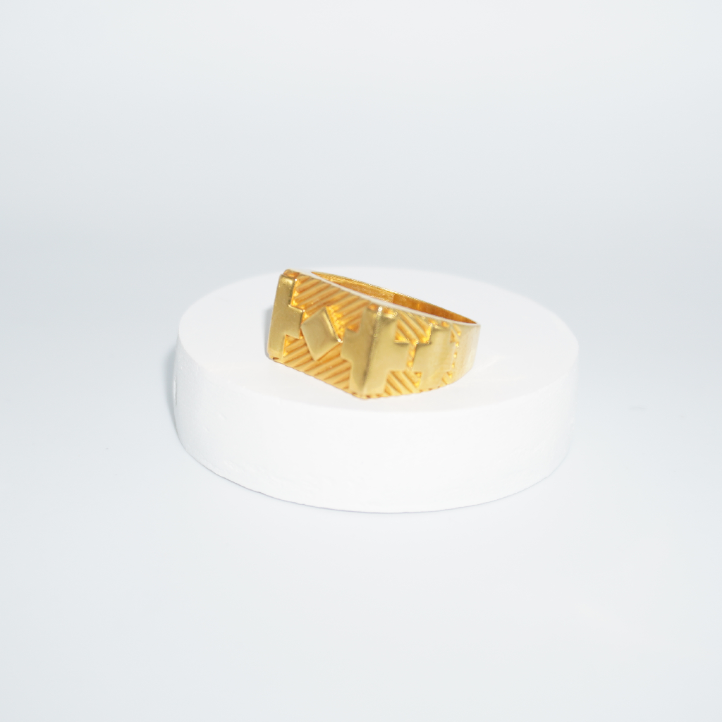 916 Gold Plain traditional Ring for Men