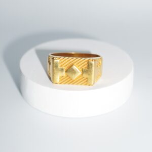 916 Gold Plain traditional Ring for Men