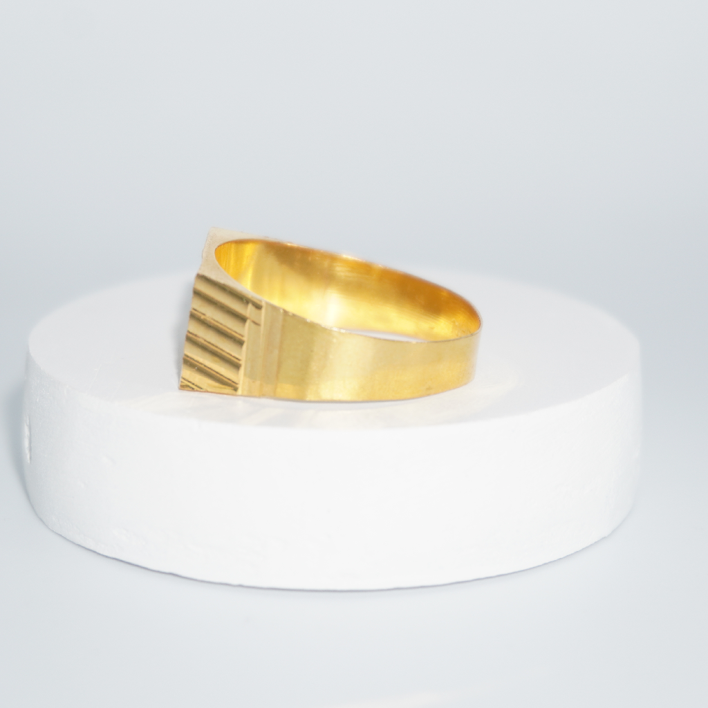 916 Gold Plain traditional Ring for Gents