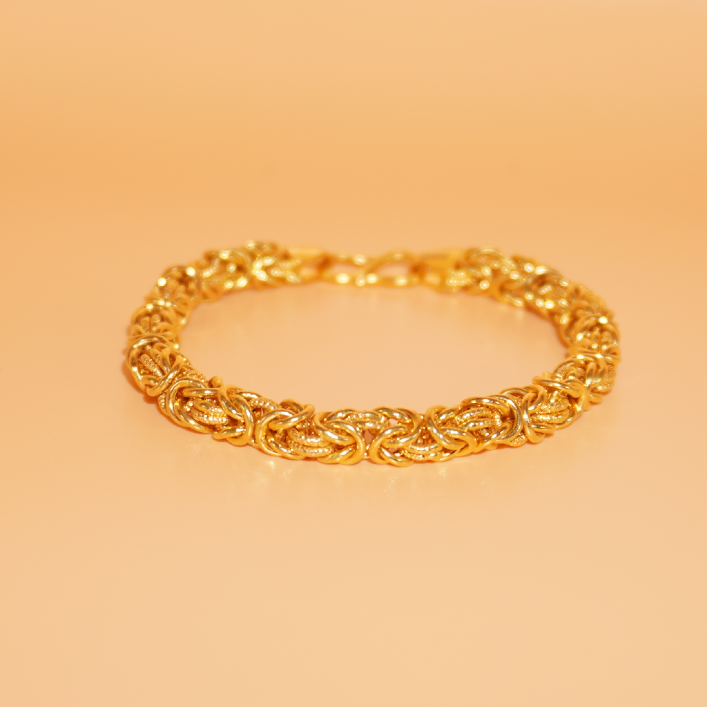 916 Gold Plain Design Bracelet