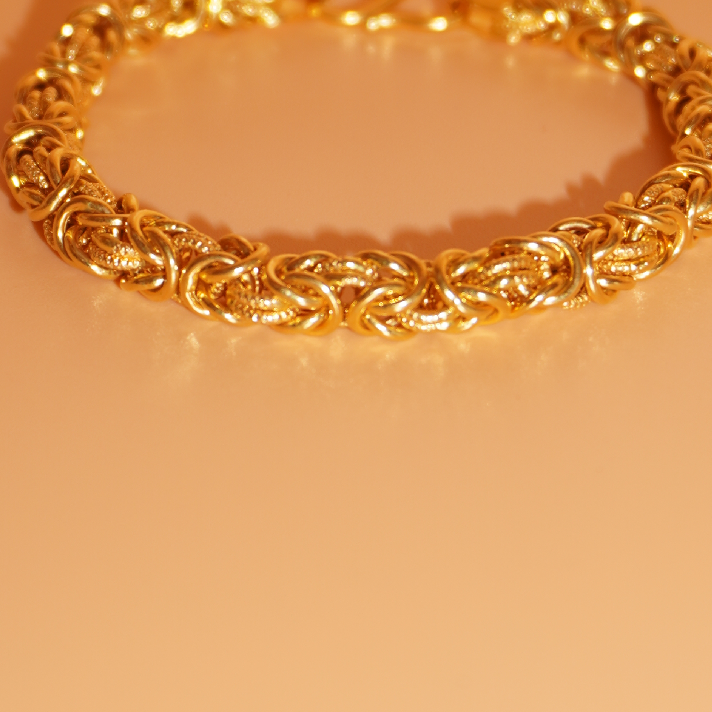 916 Gold Plain Design Bracelet