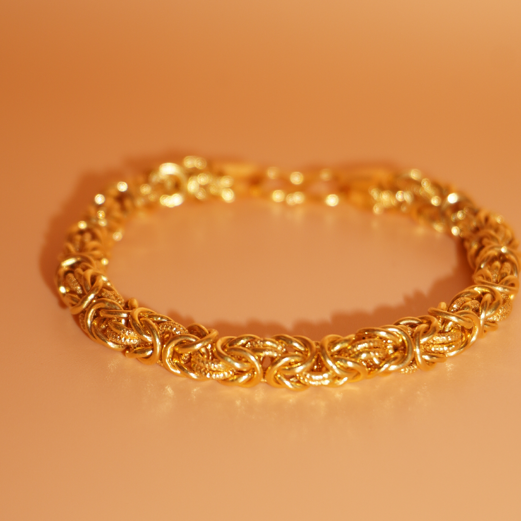916 Gold Plain Design Bracelet