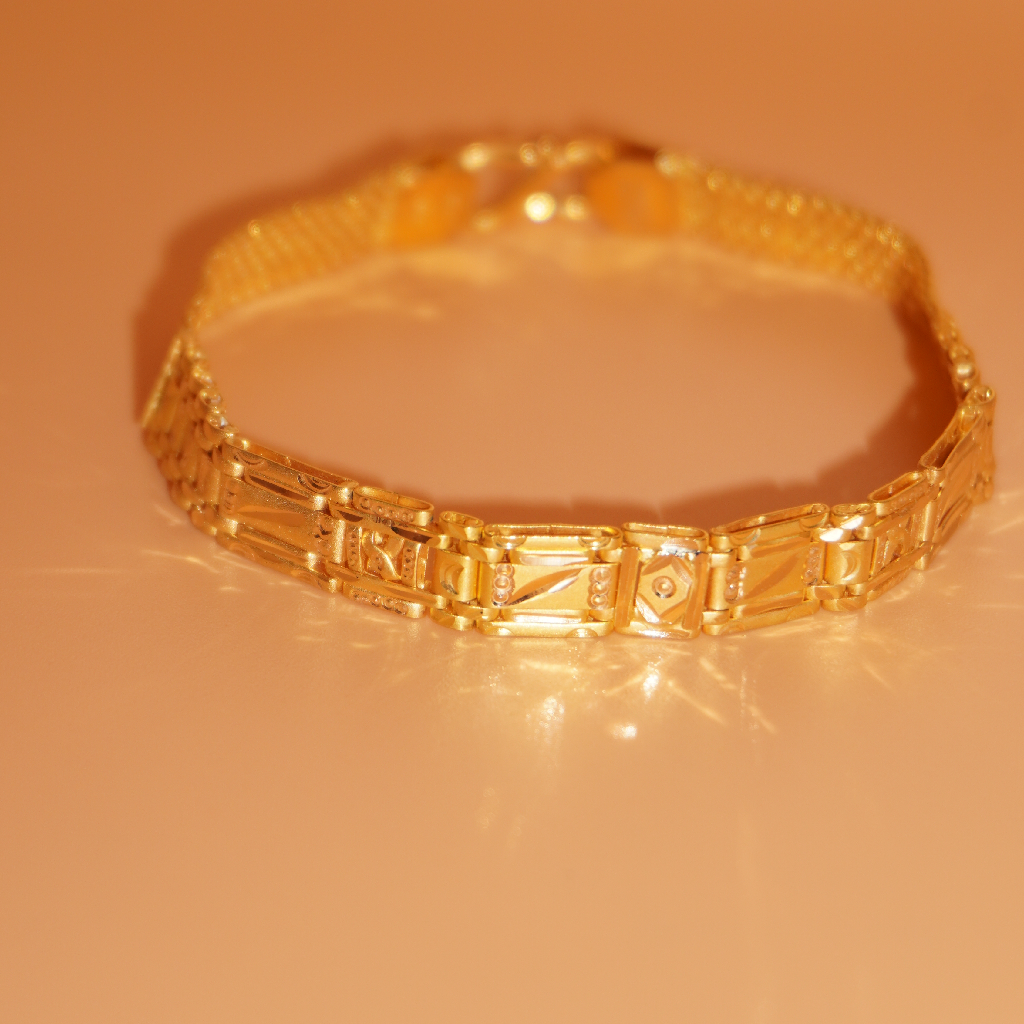916 Gold Modern Design Bracelet For Mens