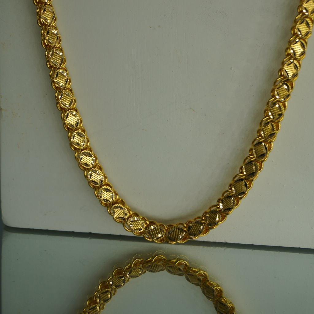 Plain 916 Gold Fancy Chain