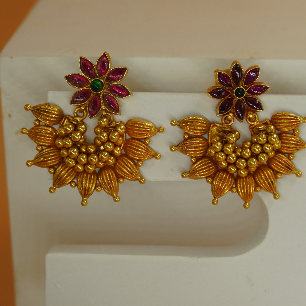 22k Gold Antique Bridal Earrings