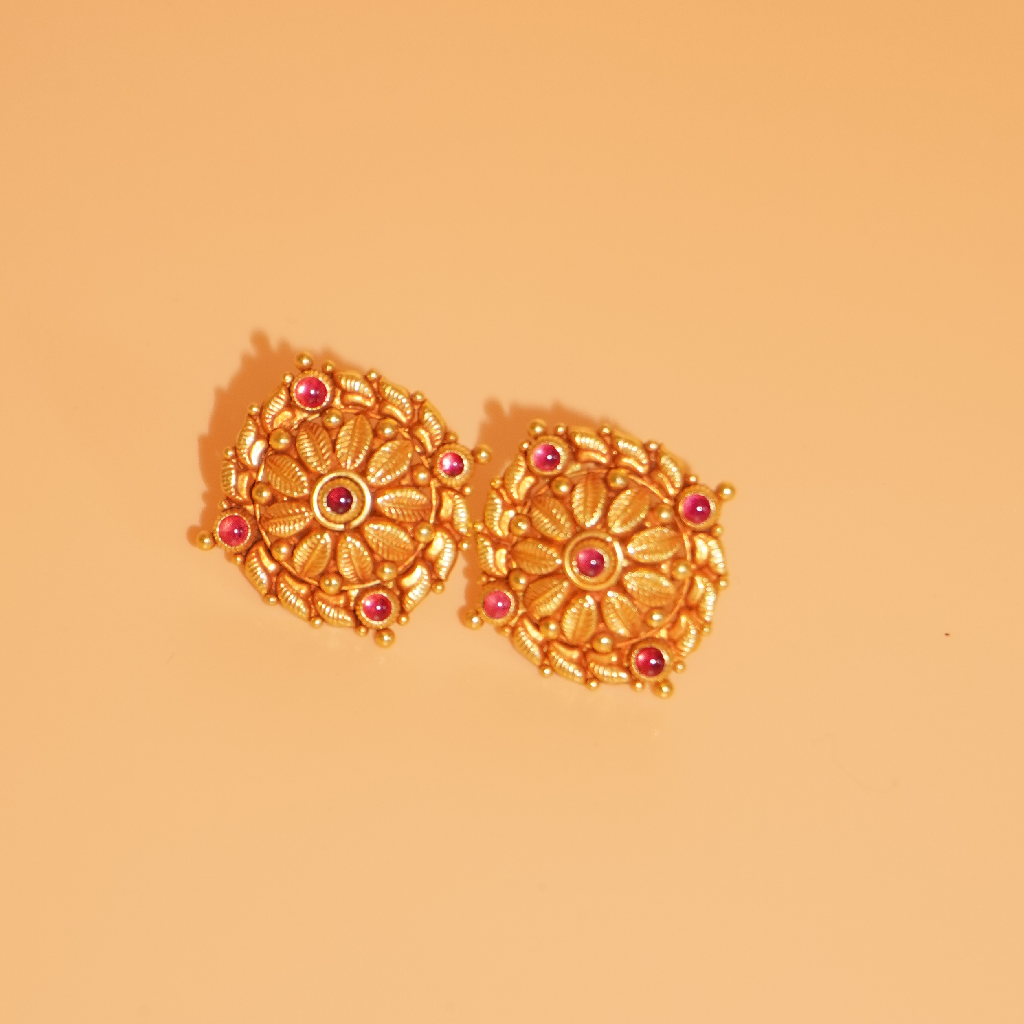 916 Gold Antique Desing Earrings
