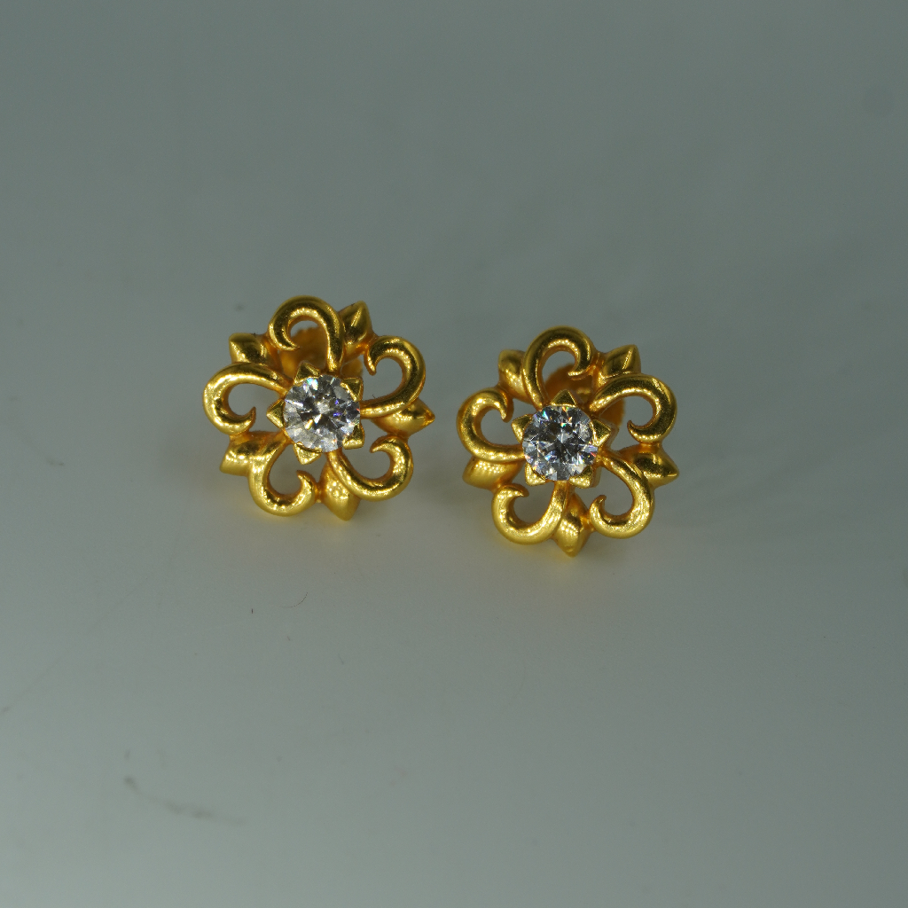 22k gold Flower earrings
