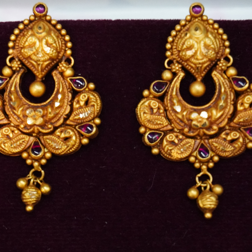 916 Gold Plain Earrings 650R4