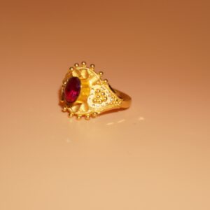 Gold With Ruby Stone Rings for Ladies