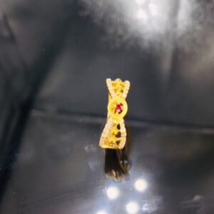 916 Gold red stone Ladies Ring