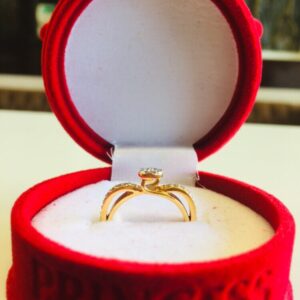 Gold With Stone Ladies Ring