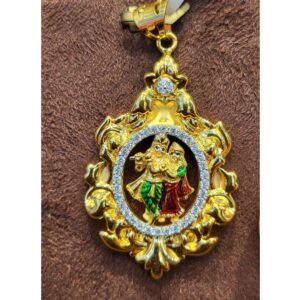 18K Gold Radhakrishna Design Pendant
