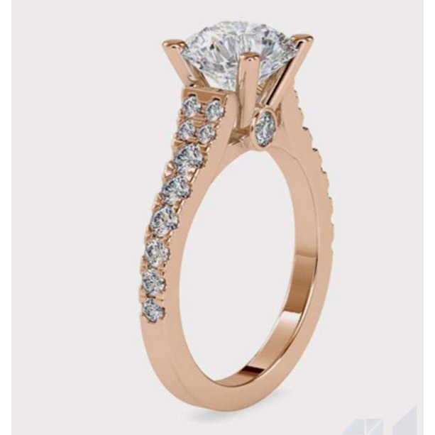 disigne 2 gms 18k gold,platinum unisex ring with diamonds prongs