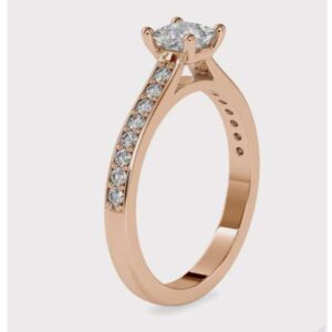 18k gold ring 3.5 gms wt. 0.52 ct. round shape diamond