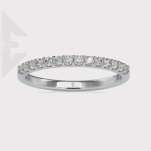 Shared prong single line band Bracelet in 18k rose gold,yellow gold